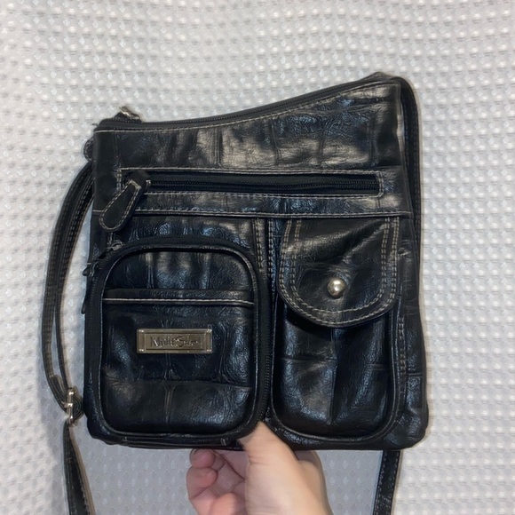 Women’s Multisac black Y2K asymmetrical crossbody/shoulder ‎ bag - Picture 2 of 16